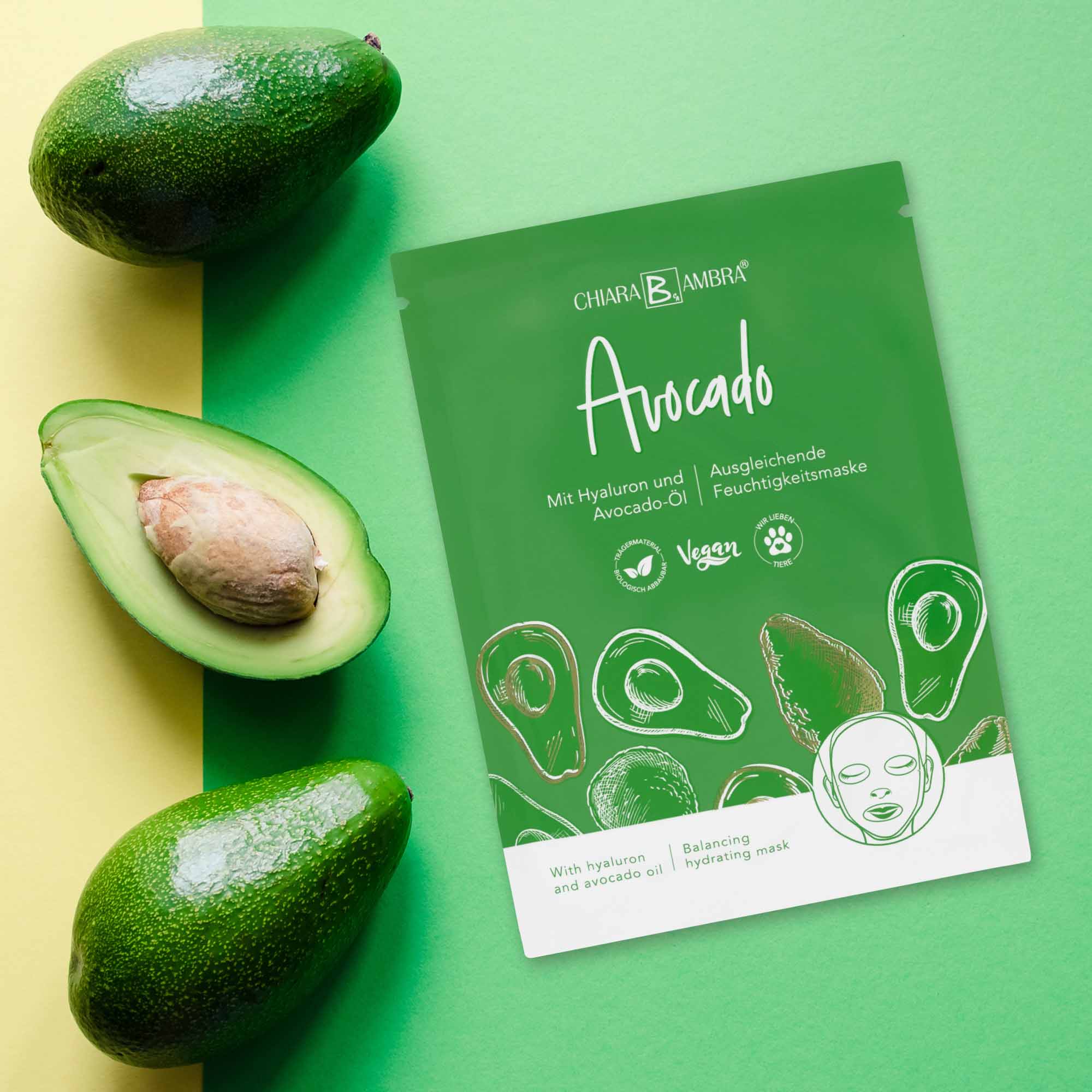 CHIARA AMBRA® Tuchmaske Avocado